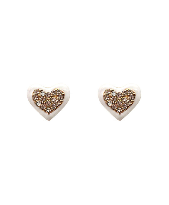 Heart Stone Post Earring