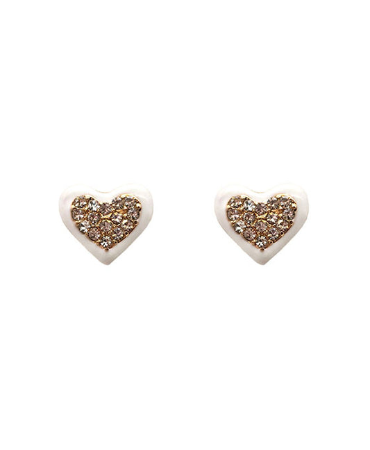 Heart Stone Post Earring
