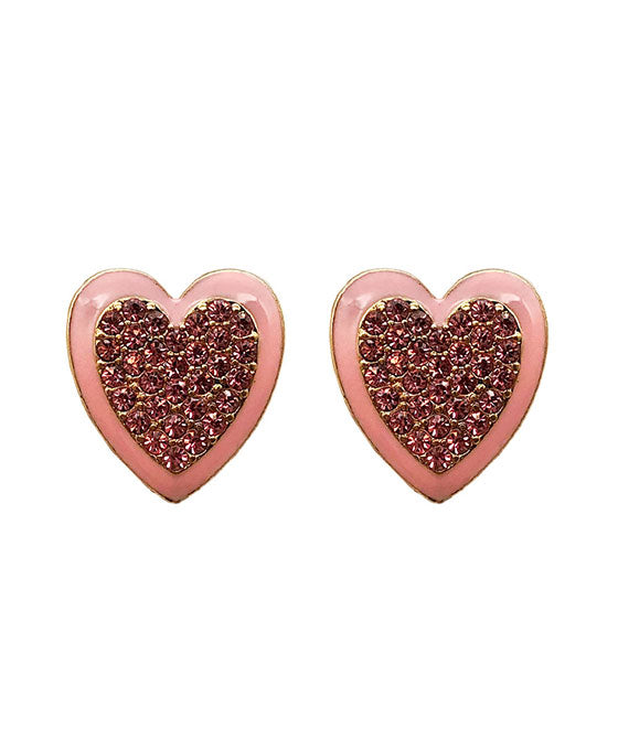 Heart Stone Post Earring