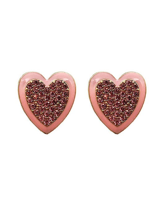 Heart Stone Post Earring
