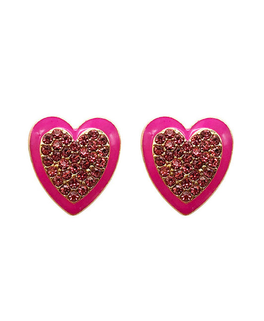 Heart Stone Post Earring