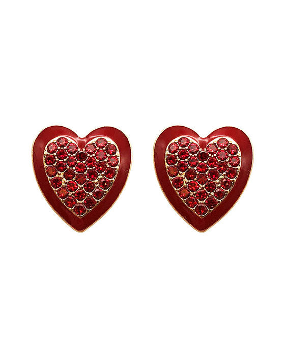 Heart Stone Post Earring