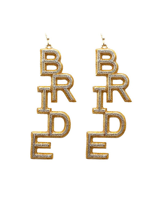 Bride Glitter Epoxy Earring