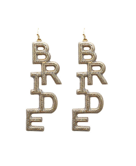 Bride Glitter Epoxy Earring