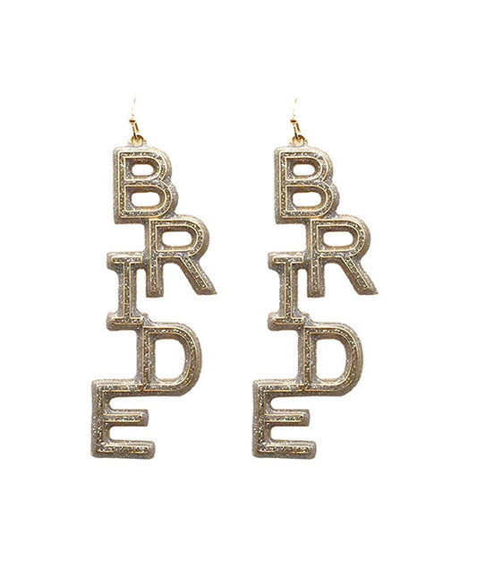 Bride Glitter Epoxy Earring