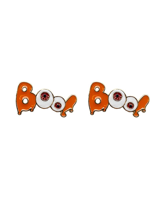 Halloween Boo Epoxy Post Earring