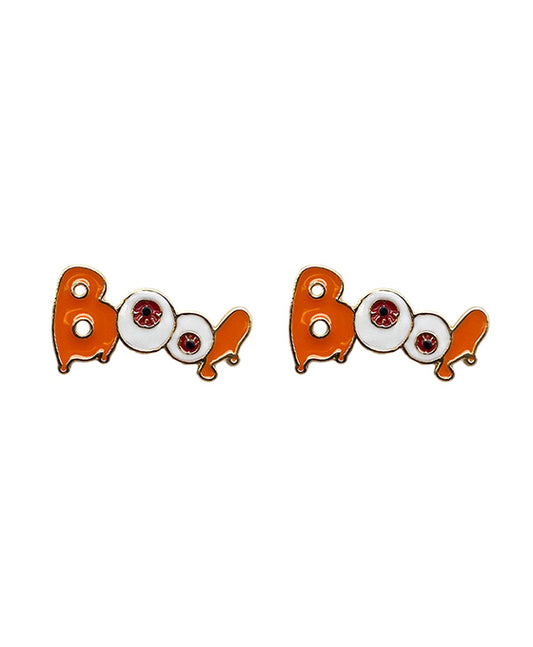 Halloween Boo Epoxy Post Earring
