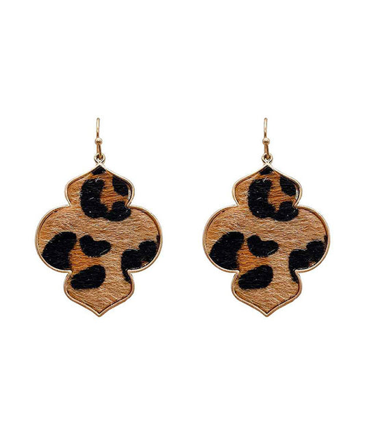 Animal Leather Earring