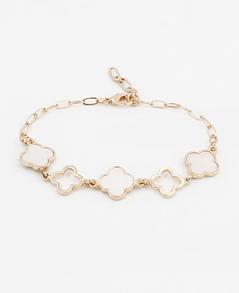 Clover Link Chain Bracelet