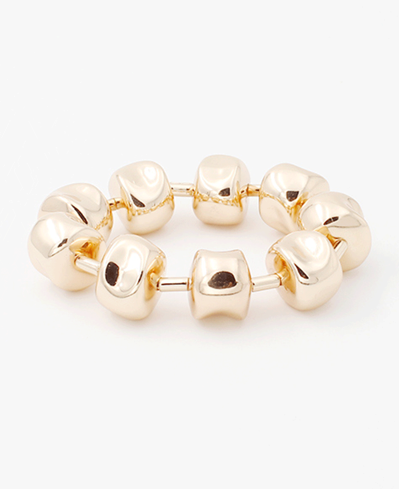 Polished Nugget Bead Stretch Bracelet