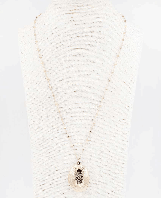 Oval Medallion Pendant Necklace