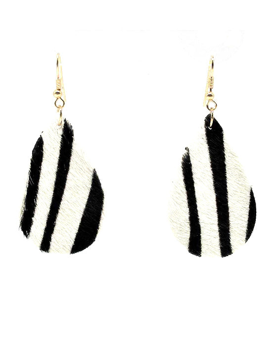Teardrop Leather Earring
