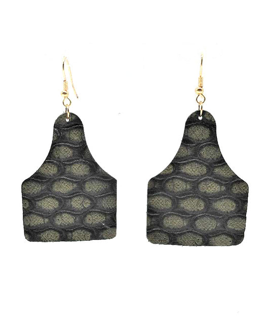 Bottle Shape Leather Earring