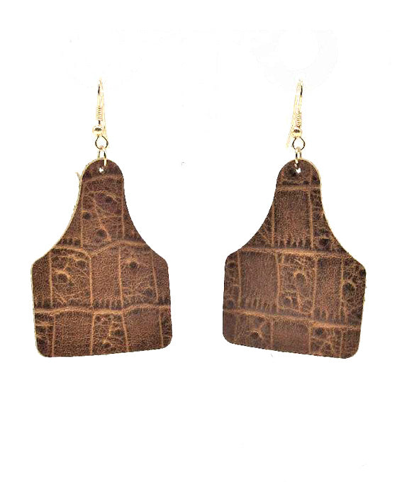 Bottle Shape Leather Earring