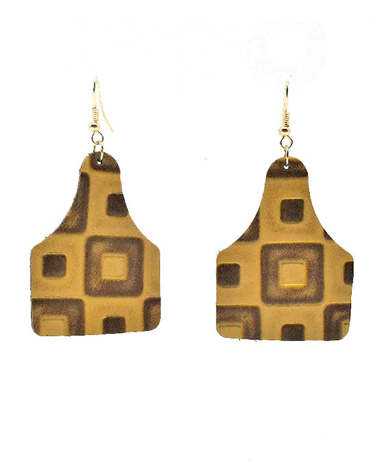 Bottle Shape Leather Earring