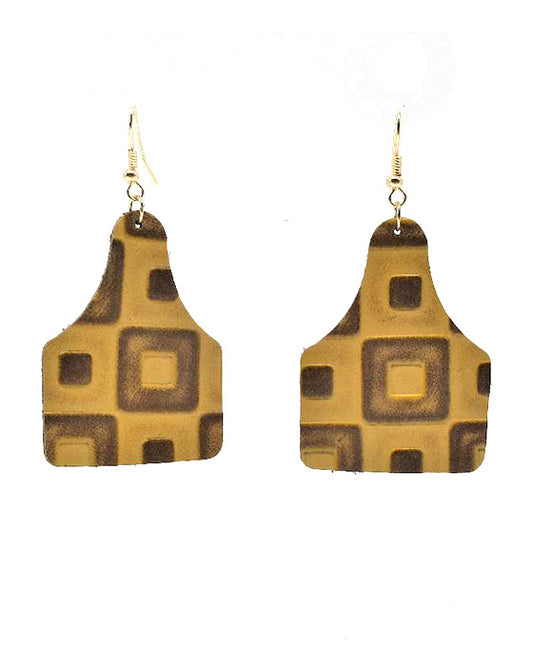 Bottle Shape Leather Earring
