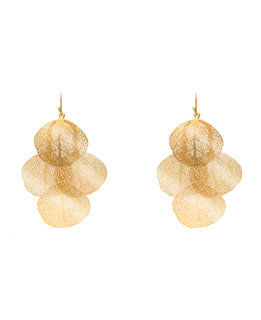 Filigree Leaves Earring - 2.25"