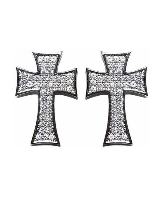 CZ Cross Earring