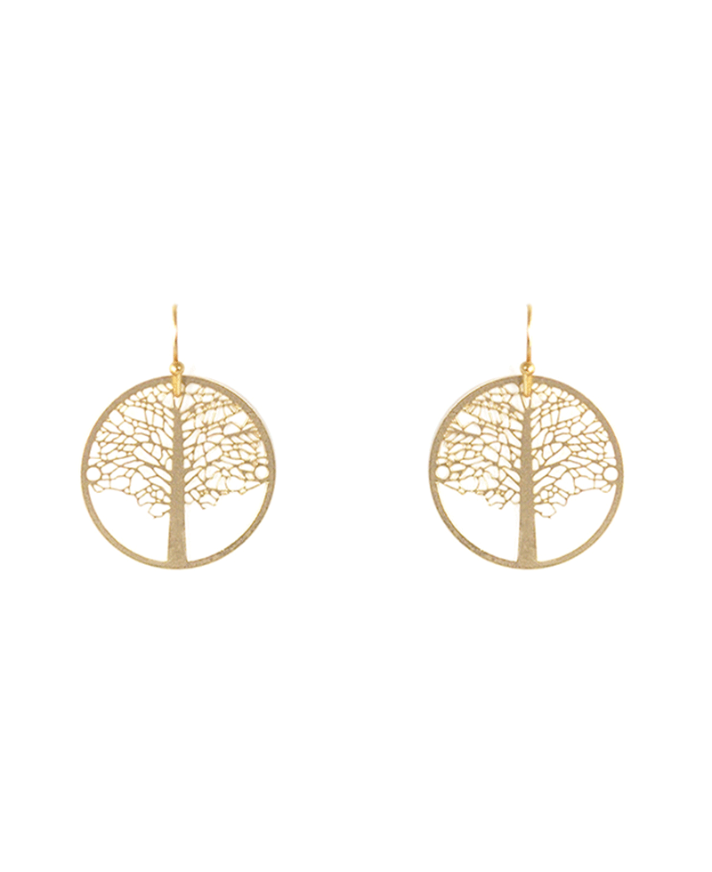 Filigree Tree Round Earring - 1.0"