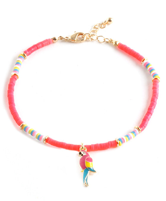 Fimo Metal Flamingo Anklet