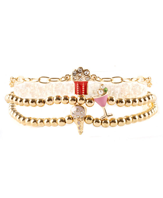 Metal CCB Novelty Charm Bracelet