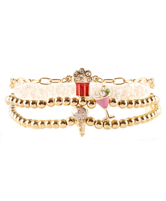 Metal CCB Novelty Charm Bracelet