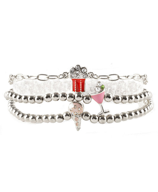 Metal CCB Novelty Charm Bracelet