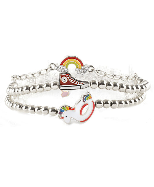 Metal Epoxy Novelty Charm Bracelet