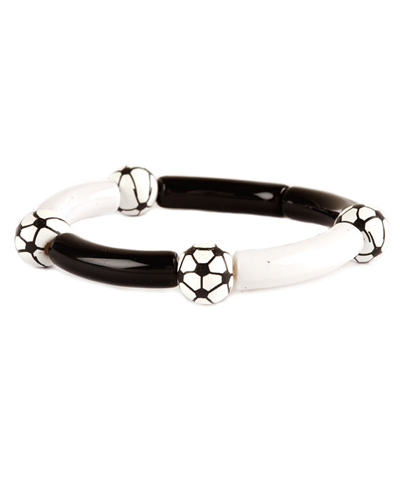 Acetate Pipe & Wood Gameday Elastic Bracelet