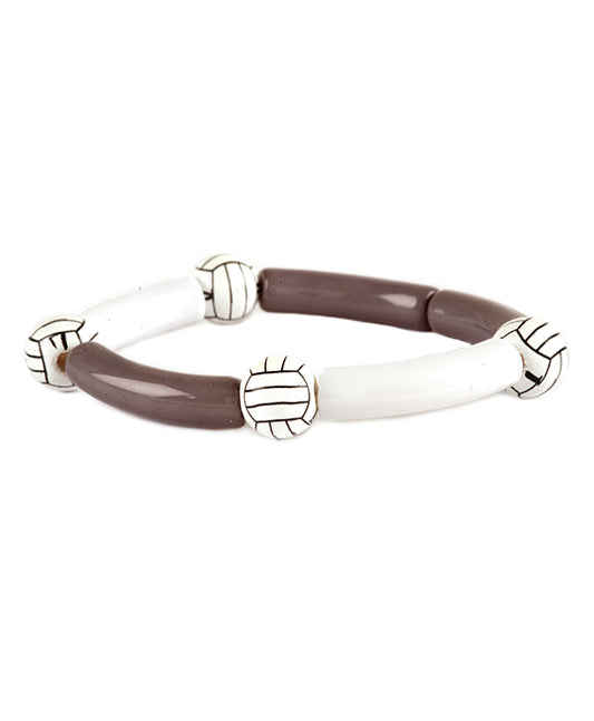 Acetate Pipe & Wood Gameday Elastic Bracelet
