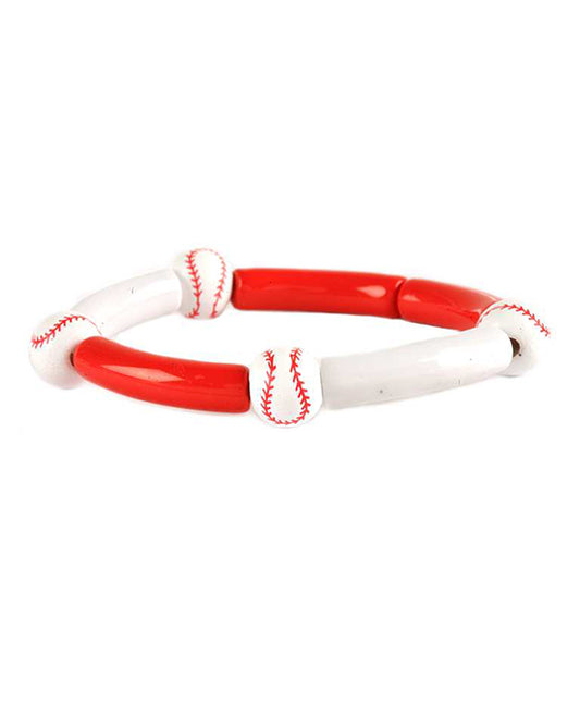 Acetate Pipe & Wood Gameday Elastic Bracelet
