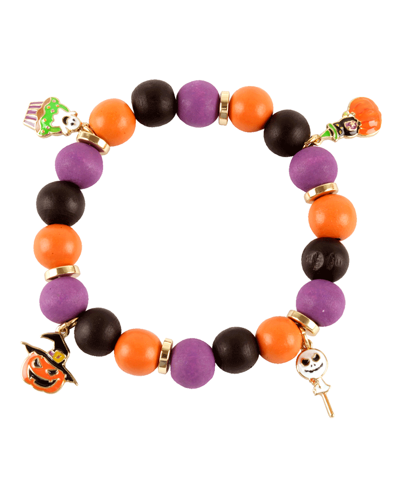 Halloween Wood Elastic Bracelet