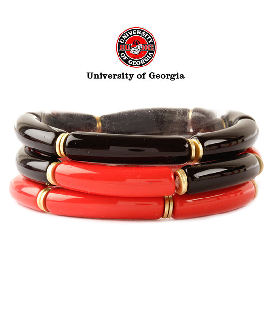 Acetate Pipe Gameday Stackable Elastic Bracelet