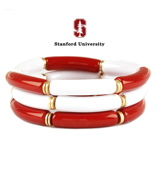 Acetate Pipe Gameday Stackable Elastic Bracelet