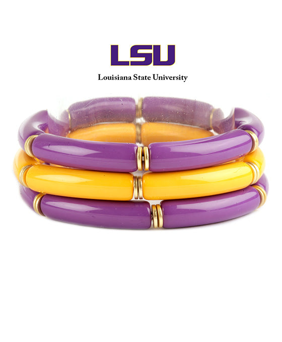 Acetate Pipe Gameday Stackable Elastic Bracelet