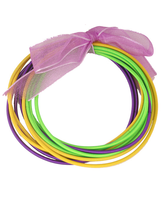 Spring Wire Mardi Gras Bracelet