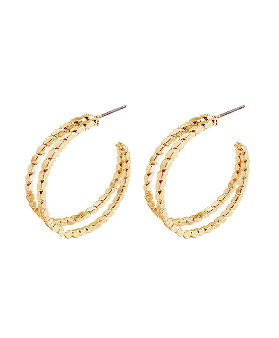 Brass Hoop Earring