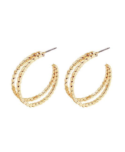 Brass Hoop Earring