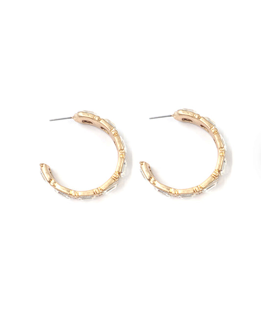 Color Beads Hoop Earring
