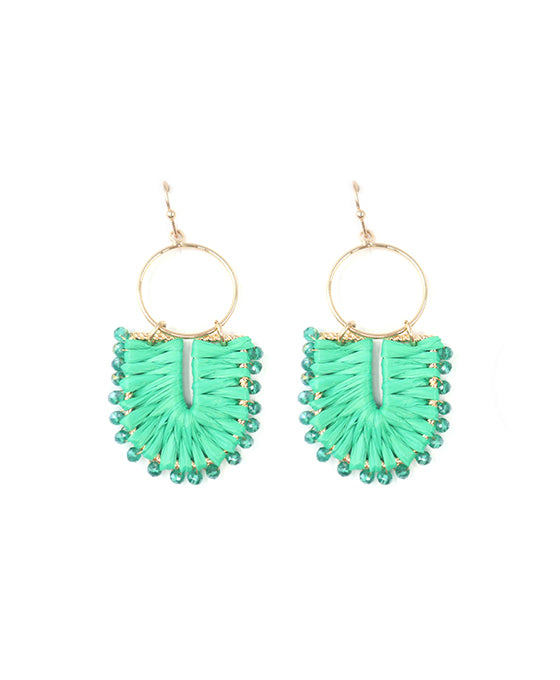 U Shape Raffia Earring
