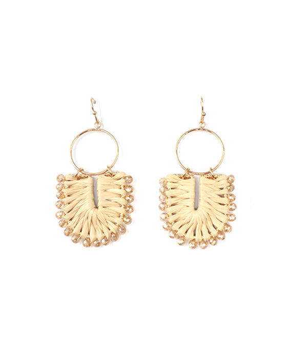 U Shape Raffia Earring