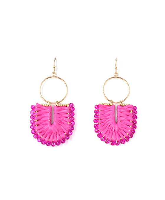 U Shape Raffia Earring