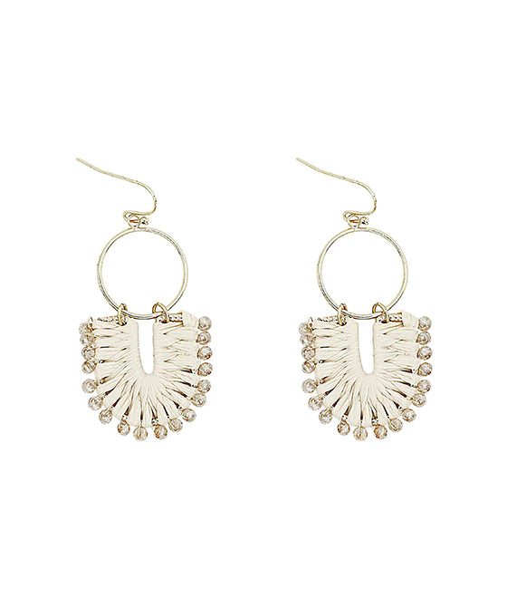 U Shape Raffia Earring