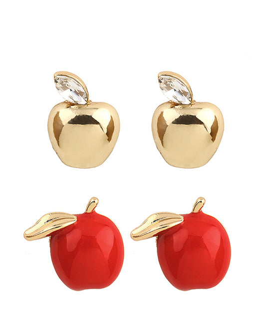 Metal Epoxy 2 Pair Fun Post Earring