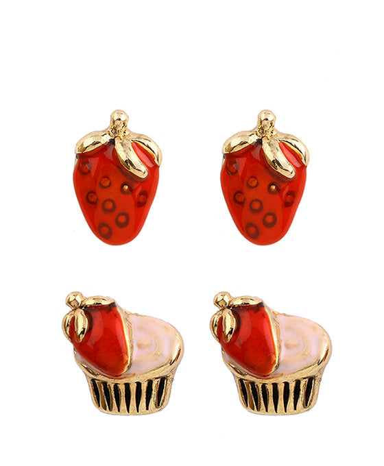 Epoxy 2 Pair Fun Post Earring
