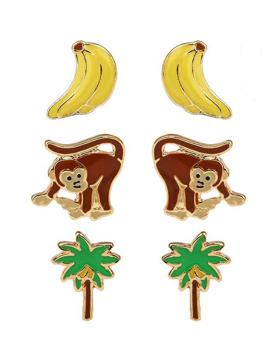 Epoxy 3 Pair Fun Post Earring