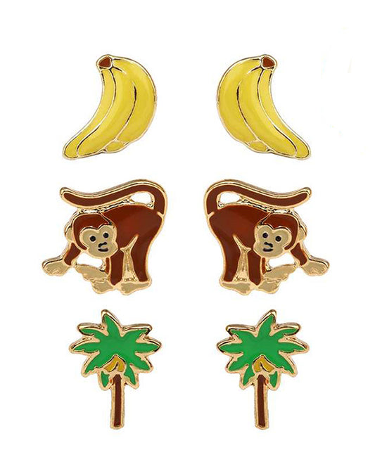 Epoxy 3 Pair Fun Post Earring