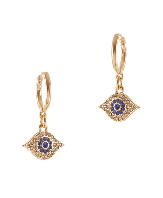 Evil Eye Huggie Earring