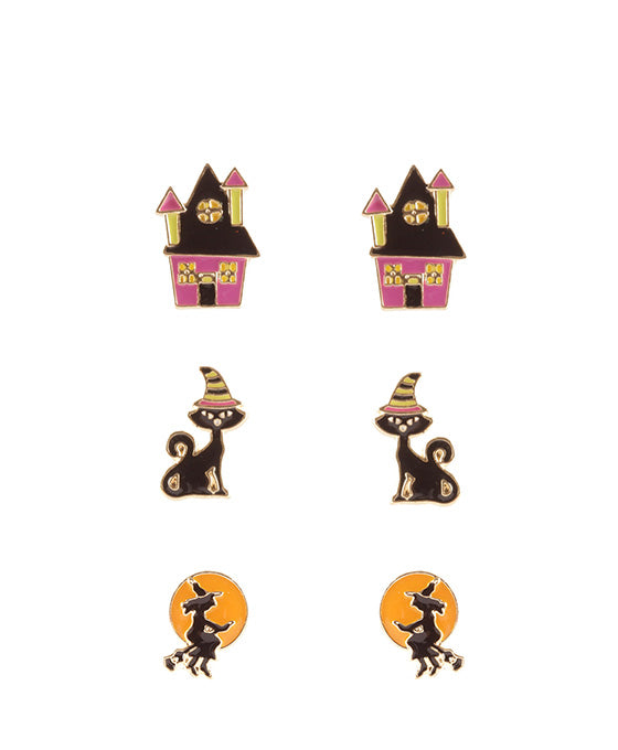 Epoxy 3 Pair Halloween Earring
