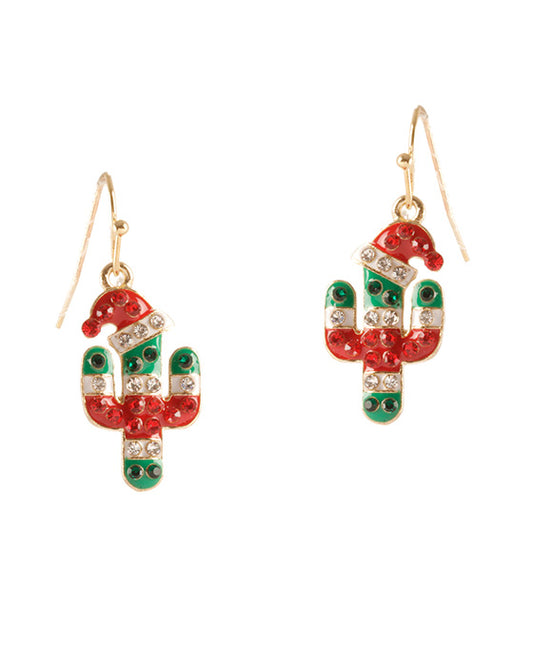 Epoxy Pave Christmas Earring